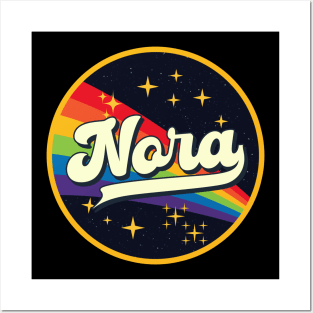 Nora // Rainbow In Space Vintage Style Posters and Art